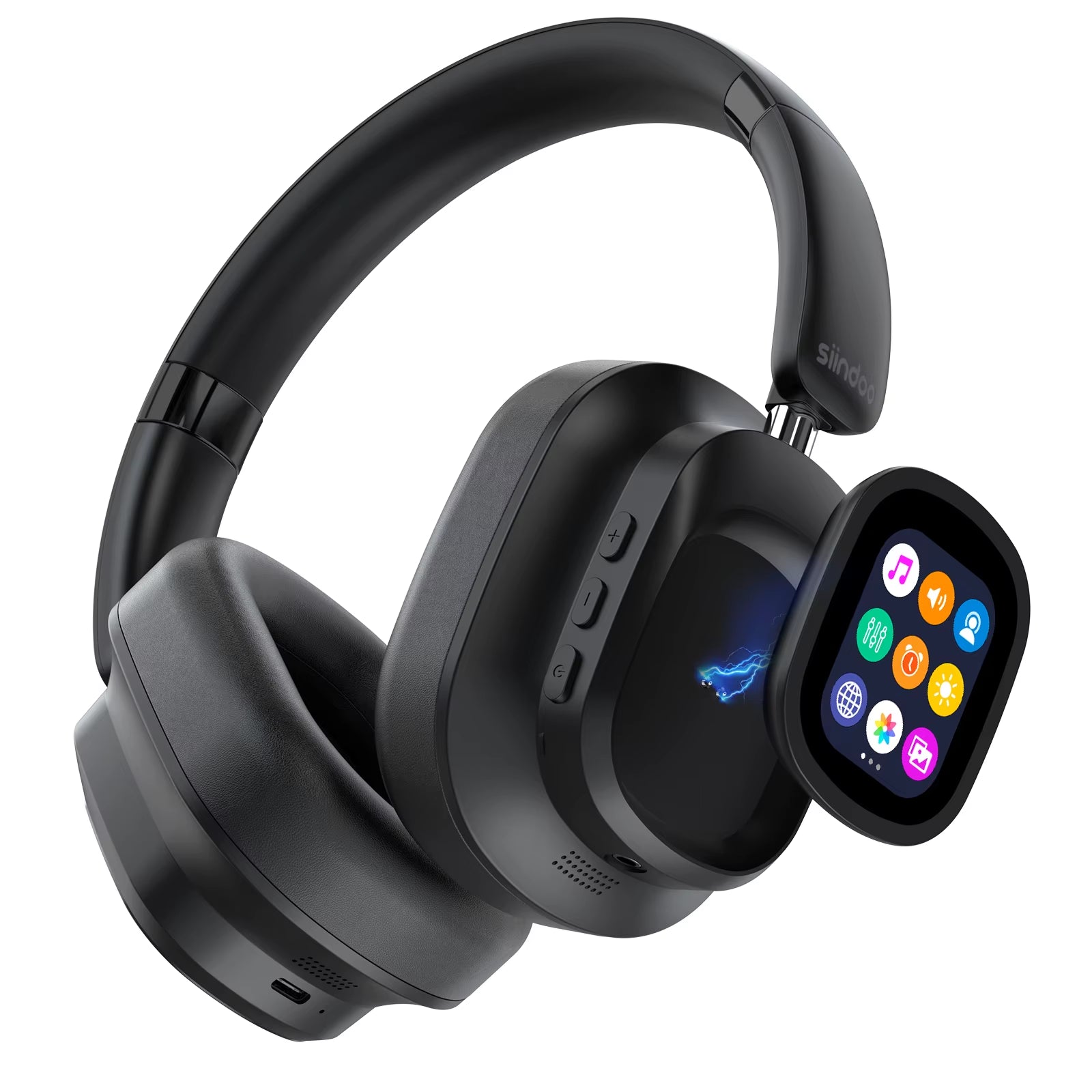 Experience Unmatched Sound with Siindoo Jh-Anc930Plus Hybrid Wireless Active Noise Cancelling Headphones Featuring Touch Control and LED Display