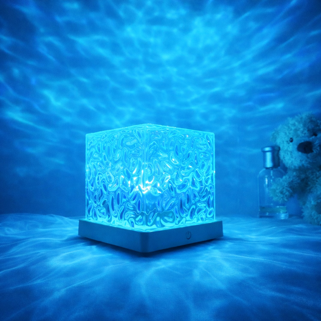 Transform Your Space with the Ocean Lamp Water Light Projector - Enchanting Aurora Borealis Wave Ripple Night Light for a Serene Bedroom Atmosphere